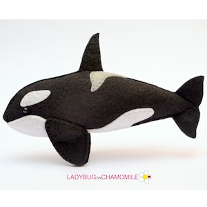 ORCA（シャチ）フェルトおもちゃ、オーナメント、マグネット