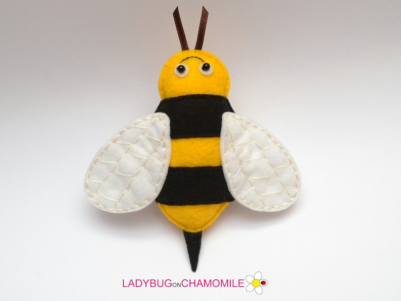 Felt BEE Ornament Toy Keychain Brooch Etsy