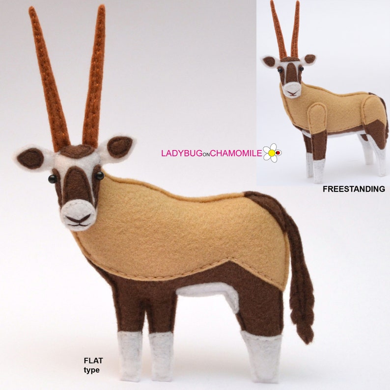 ORYX GAZELLA felt Toy, Ornament image 1