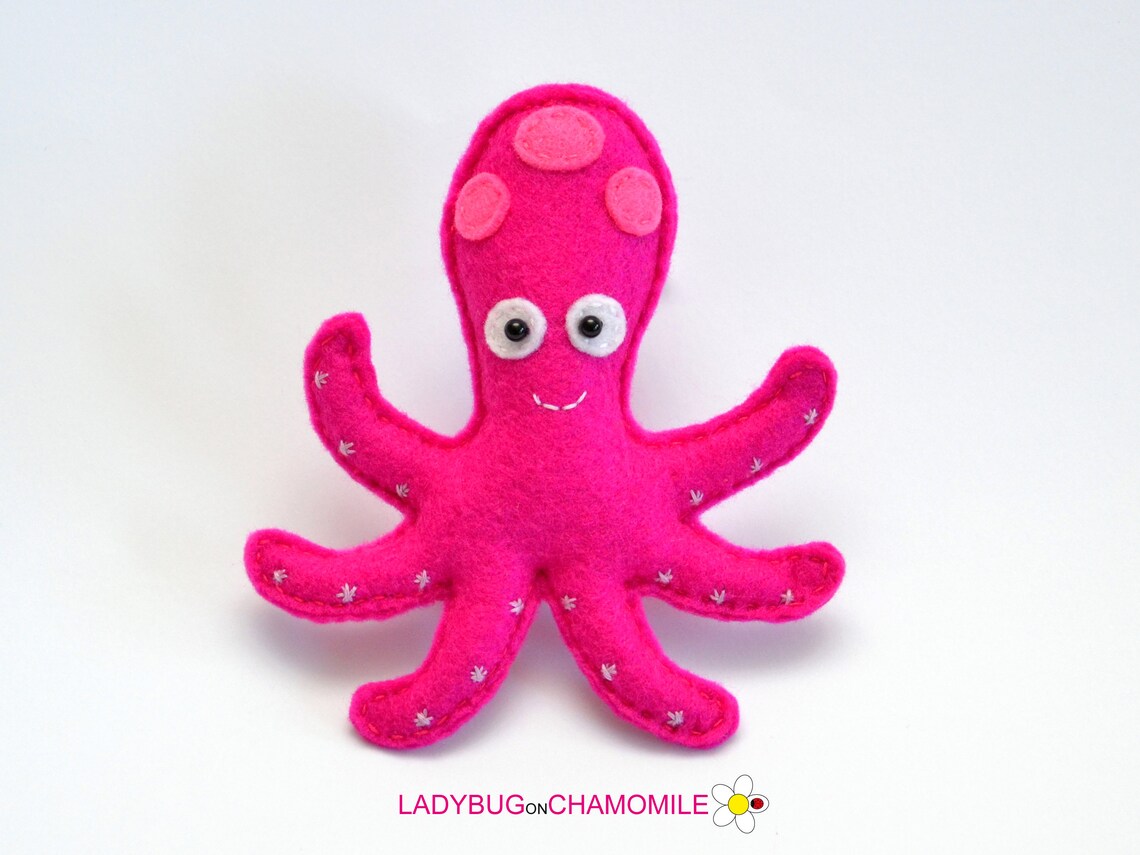 Felt OCTOPUS stuffed felt Octopus or ornament cute Etsy