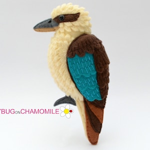 KOOKABURRA bird felt Toy, Ornament, Magnet