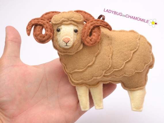 SHEEP, RAM, (merino Ram) Felt Toy, Ornament, Magnet - Etsy