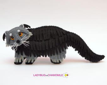 BEARCAT (BINTURONG) felt Toy, Ornament, Magnet