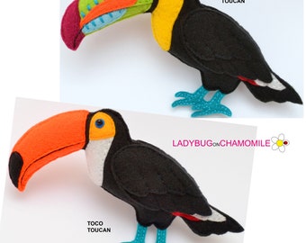 TOUCAN feutre Jouet, Ornement