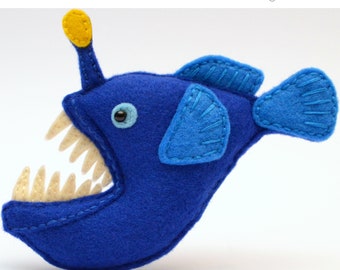 ANGLERFISH Felt Toy, Ornament