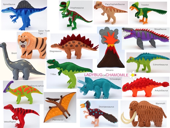 Felt Stickers Dinosaurs 28Pc