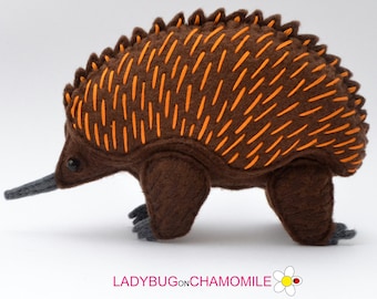 ECHIDNA Felt Toy, Ornament - Etsy