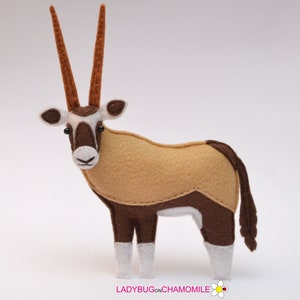 ORYX GAZELLA felt Toy, Ornament image 2