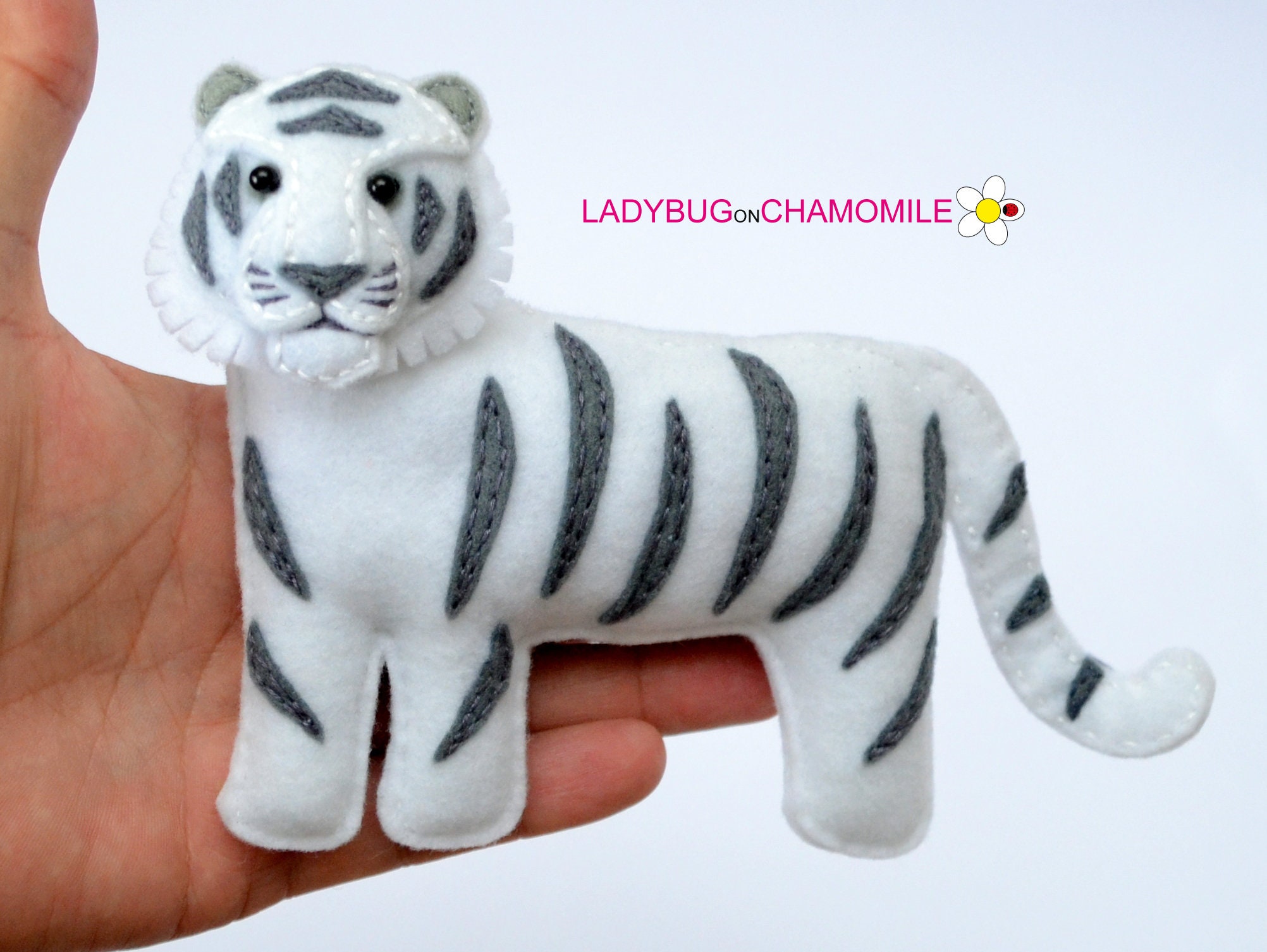 Tiger Felt Toy Ornament Magnet Keychain Brooch Etsy