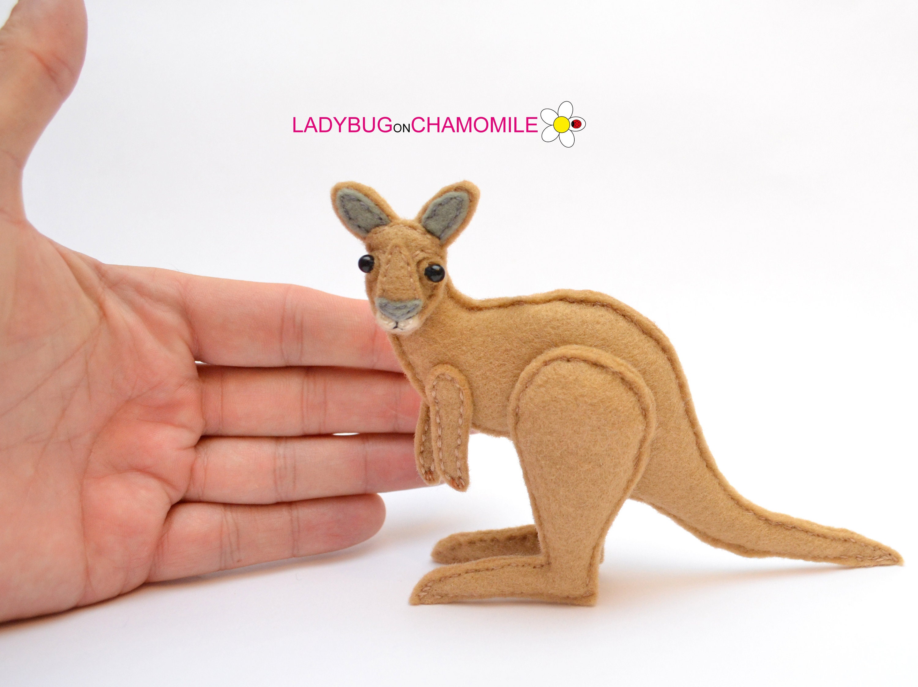 Felt Kangaroo | Handmade Kangaroo Figure | Australian Animal