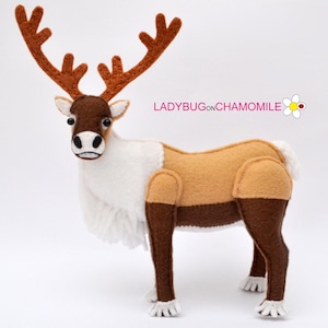 CARIBOU, REINDEER felt Toy, Ornament