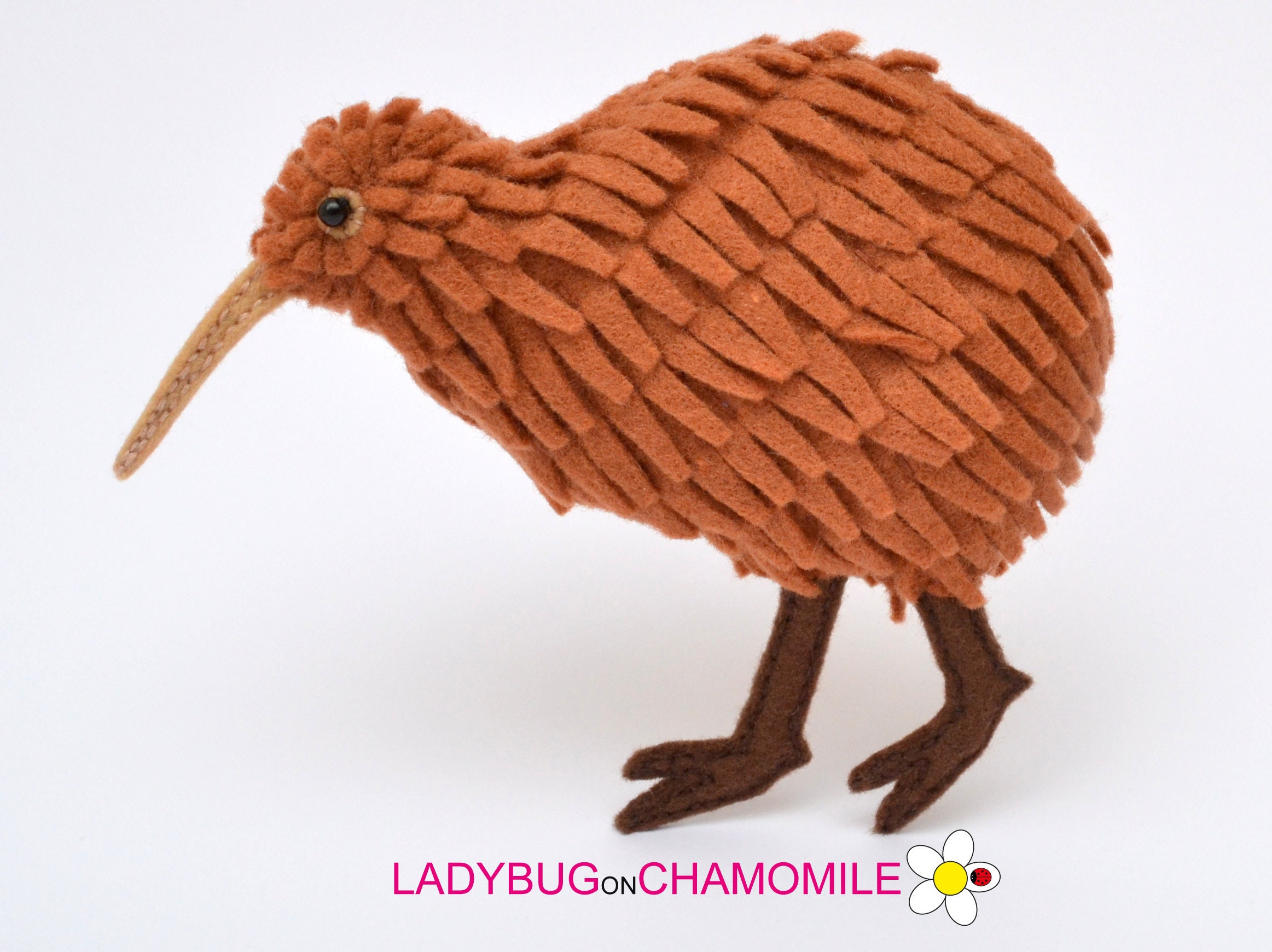 Felt Kiwi Bird | Handmade Kiwi Figure | New Zealand Bird Ornament