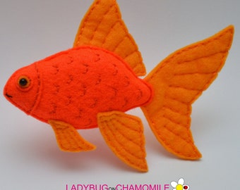 GOLDFISH felt Toy, Ornament