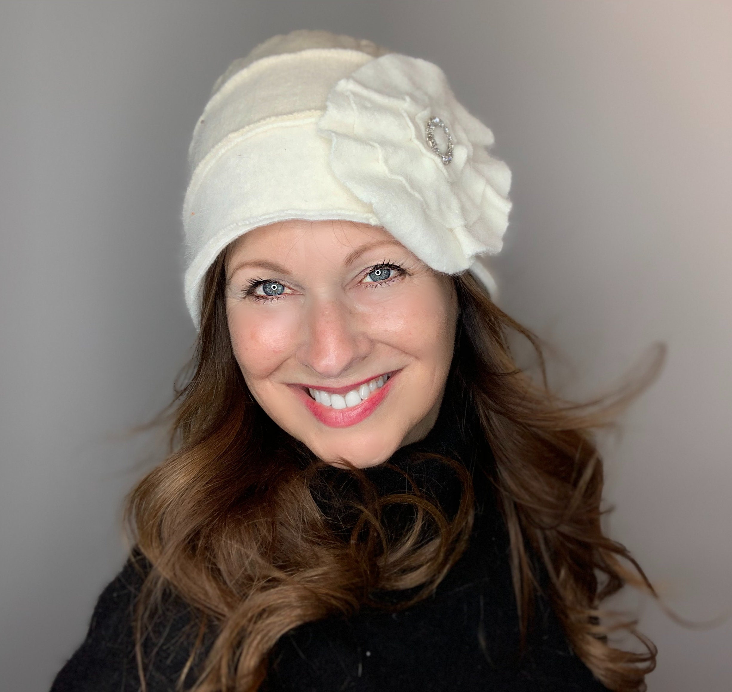 Gorgeous Cashmere Cloche Hat Downton 