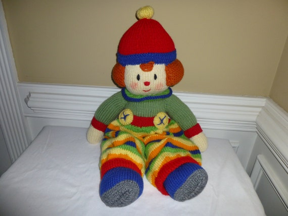 knitted clown doll