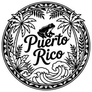 Puerto Rico med trädgroda Svg, Puerto Rico med trädgroda Silhuett Svg, Puerto Rico med trädgroda Clipart, Direktnedladdning