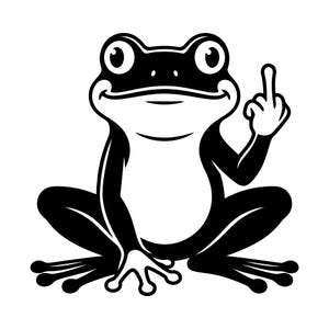 Grodfinger Svg, grodfinger silhuett Svg, grinig grodfinger Svg, grodfinger Clipart, direktnedladdning