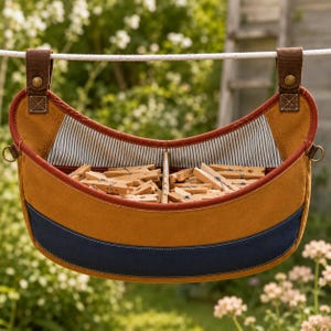Peg Bag Sewing Pattern PDF, Convertible Clothespin Caddy, Hanging or Waist-Worn, 2 Sizes