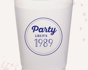 Party like its 1980s reunion cup, class reunion keepsake, reunion cups, reunion bar favor, reunion cup, personalized party cup, C0061