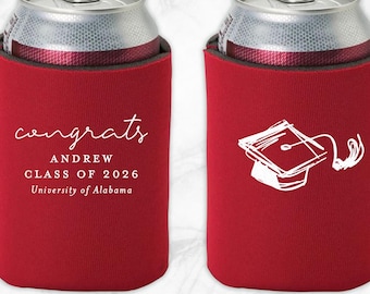 Graduation Can Coolers: Custom Class of 2026 Drink Holders