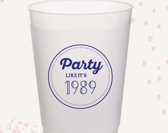 Party like its 1983 reunion cup, class reunion keepsake, reunion cups, reunion bar favor, reunion cup, personalized reunion cup, C0061