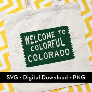 Colorful Colorado Sign: Printable Artwork Design (SVG, PNG Digital ...