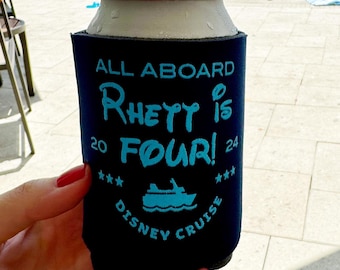 Disney cruise trip family memento, Disney cruise can cooler for cold drinks, disney cruise trip souvenir, family Disney trip gift K0283