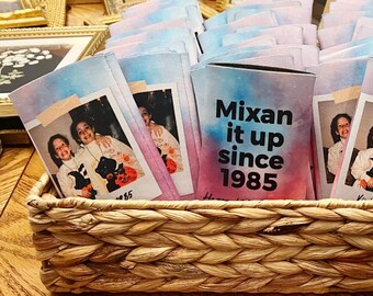 Personalized Tie Dye Slim Can Cooler: Custom Photo Party Favors