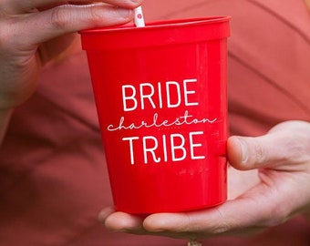 Bride Tribe bachelorette favor, bride tribe design, bride tribe minimalist design, plastic cup for bachelorette, bachelorette party cup 0031