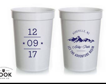 Imprinted Foam Drinking Cups Compass Destination The Adventure Begins Styrofoam Cups 284