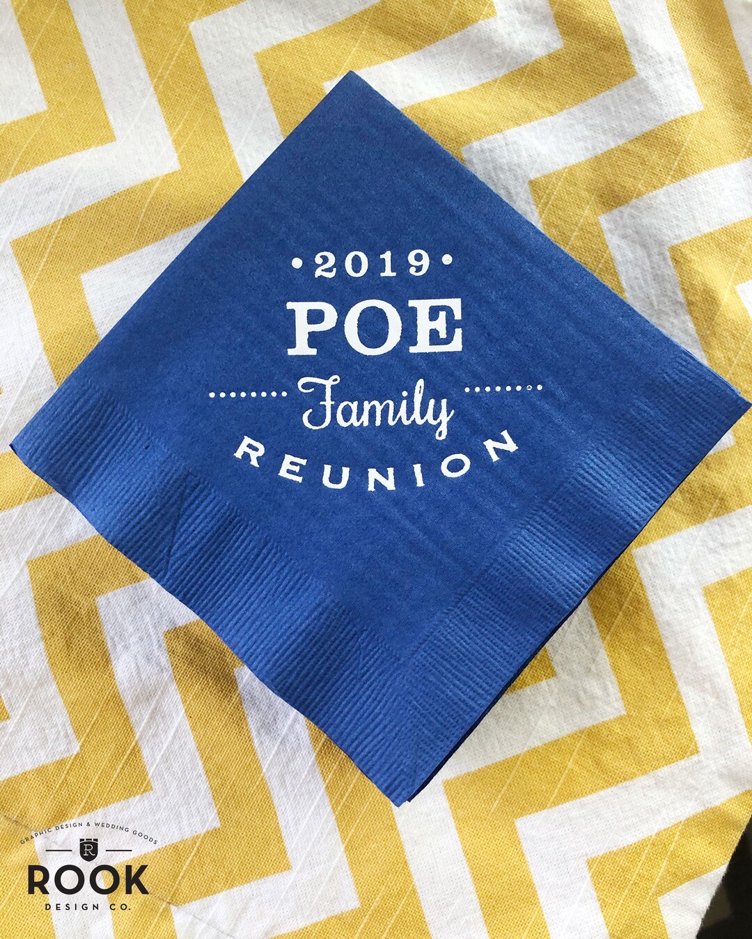 Reunion Napkin, Family Reunion Napkin, Custom Event Napkins