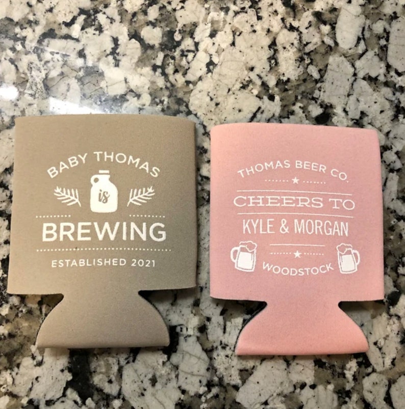 Baby is Brewing can coolers, Baby Shower brewery favors, baby and beer can coolies, Baby Shower can cooler, baby is brewing favors, K0142 Bild 7