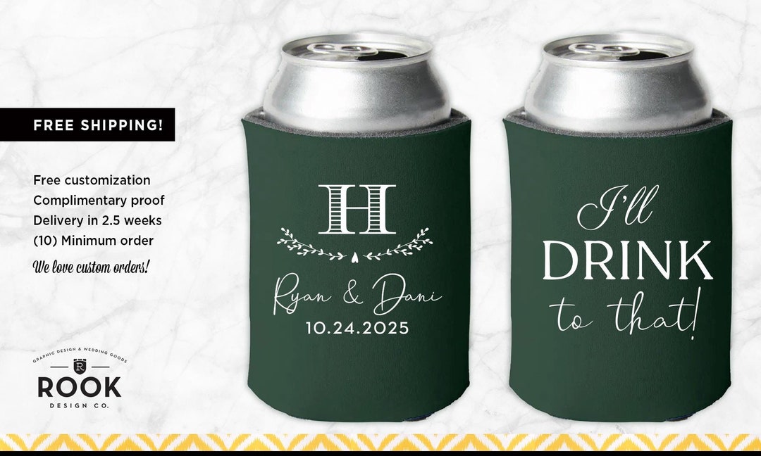 Buy Custom Wedding Can Coolers: Personalized Wedding Favors Online in India 