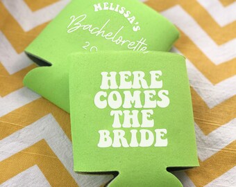 Disco Bachelorette Can Coolers: 70s Groovy Party Favors