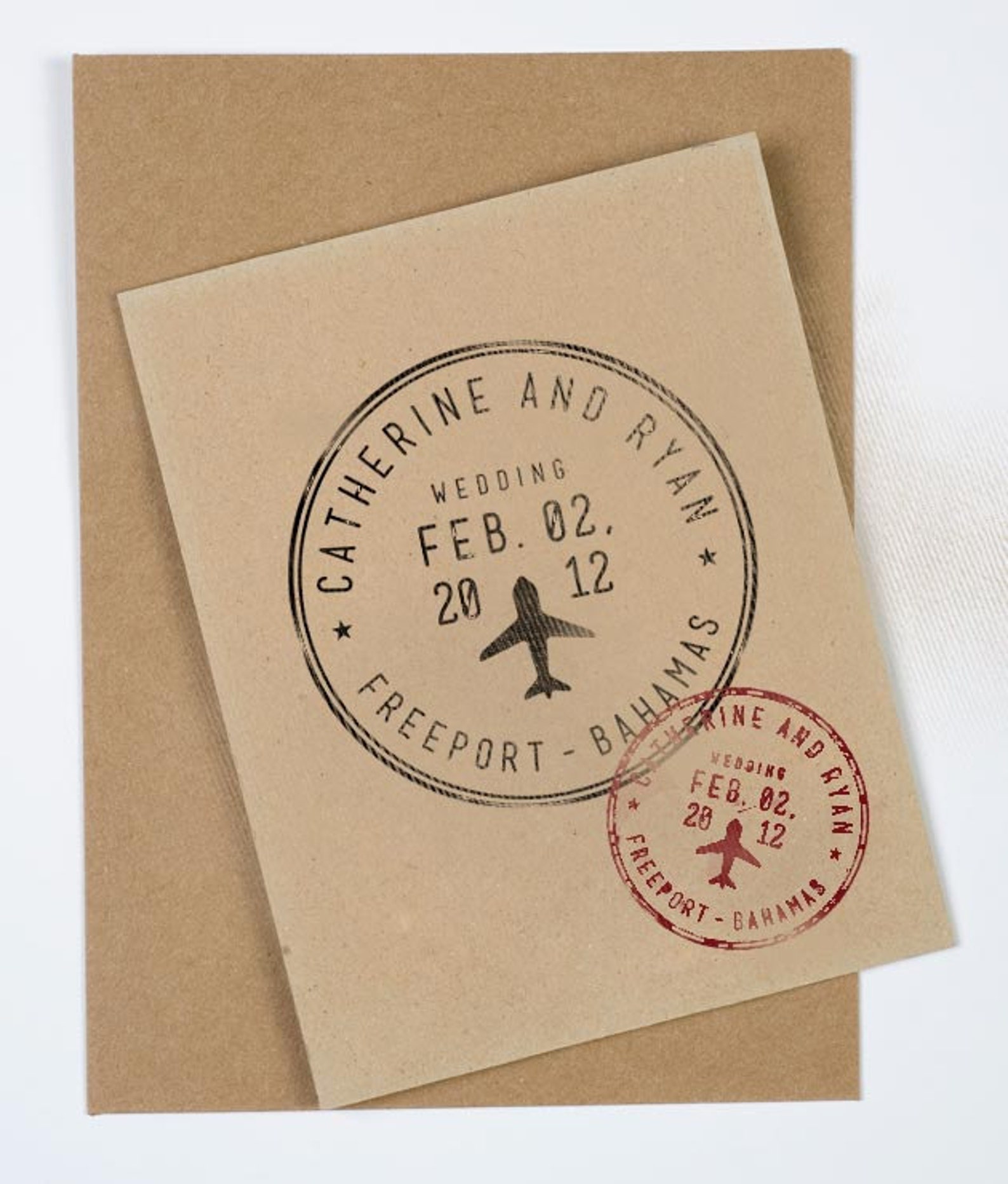 Passport Wedding Stamp Personalized Destination Wedding Etsy