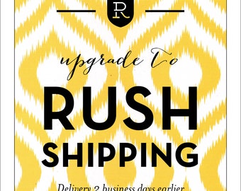 RUSH Shipping for can cooler order, delivery 2 business days earlier, rush shipping