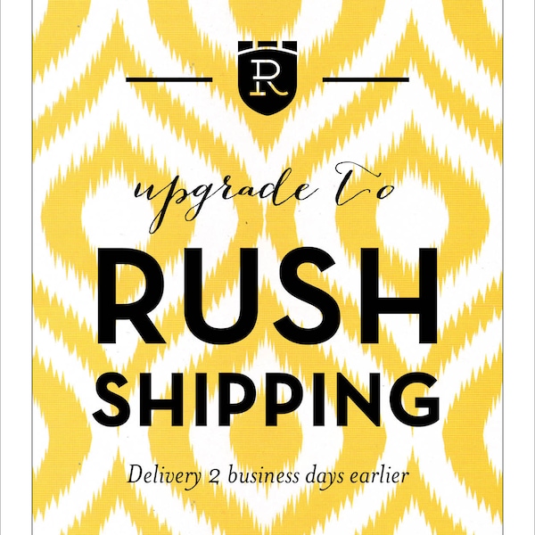 RUSH Shipping for can cooler order, delivery 2 business days earlier, rush shipping