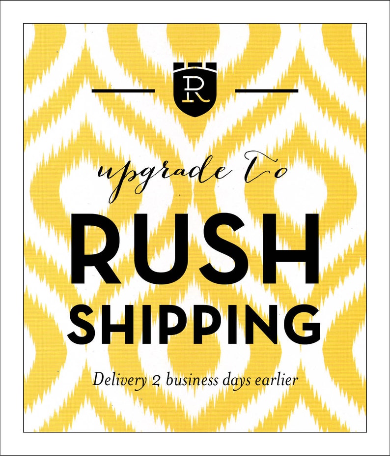 rush shipping delivery within 2-3 business days RUSH ...