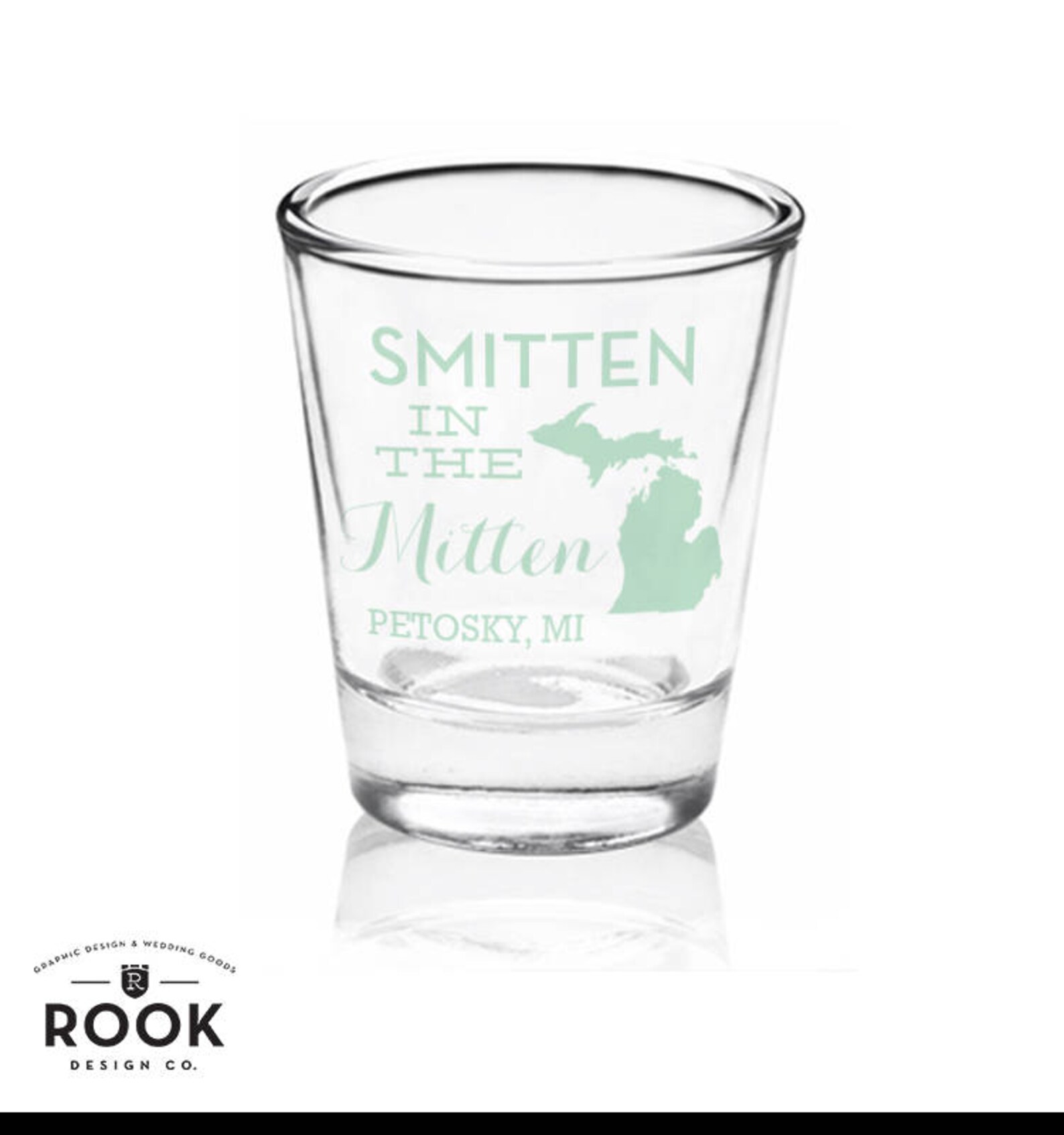 Smitten in the Mitten Shot Glass Michigan Shot Glass Custom Etsy
