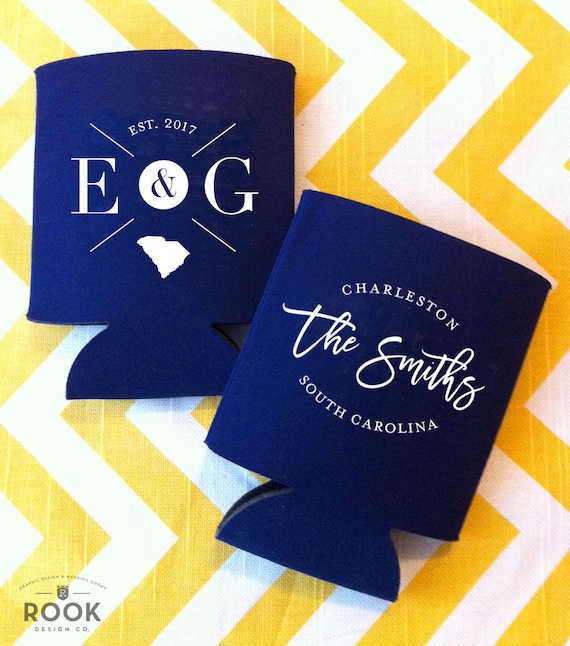 formal wedding can coosy new last name classy can coolie Elegant last name wedding can cooler classy wedding favor wedding can coosies