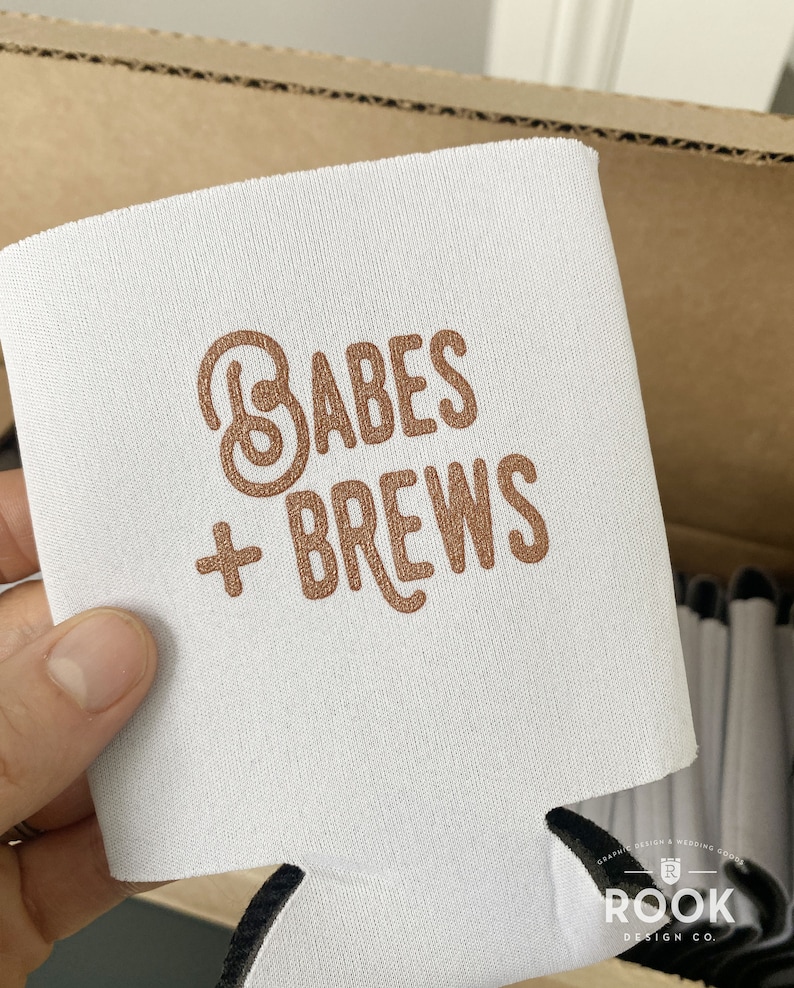 Babes and Brews Can Cooler: Bachelorette, Baby Shower Party Favor - Etsy