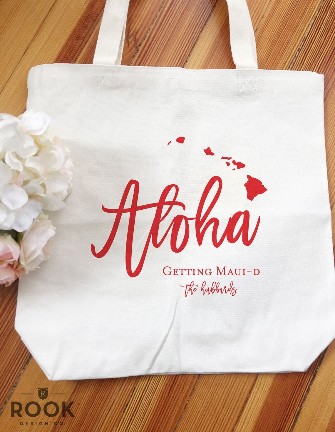 Aloha Tote Bag Hawaii Canvas Tote Bag Aloha Maui Wedding Etsy
