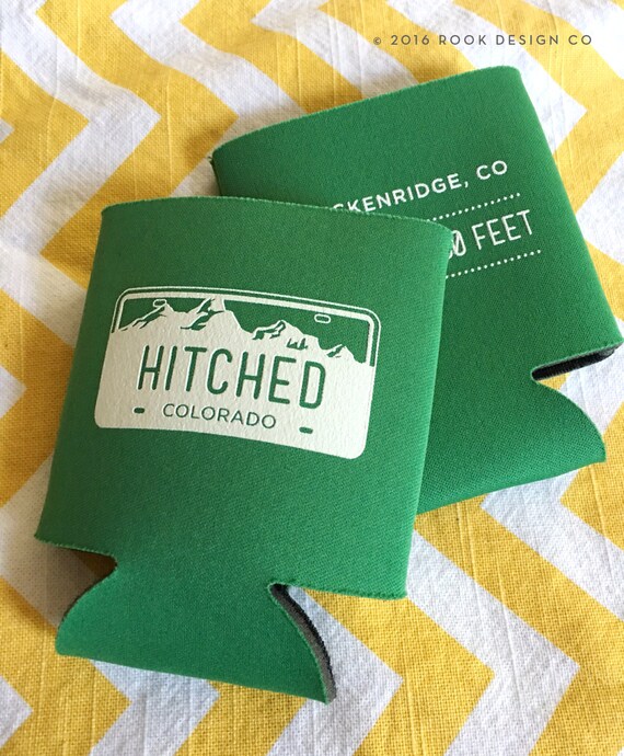 Colorado Wedding License Plate Wedding Favors Just Hitched Etsy