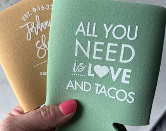 Love and Tacos Can Coolers: Fiesta Wedding, Cinco de Mayo Party