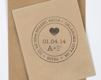 2x2" Save the Date and Address Stamp