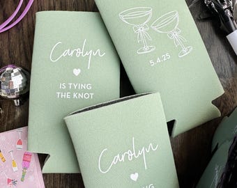 Tying The Knot Skinny Can Cooler: Bachelorette Party Favors