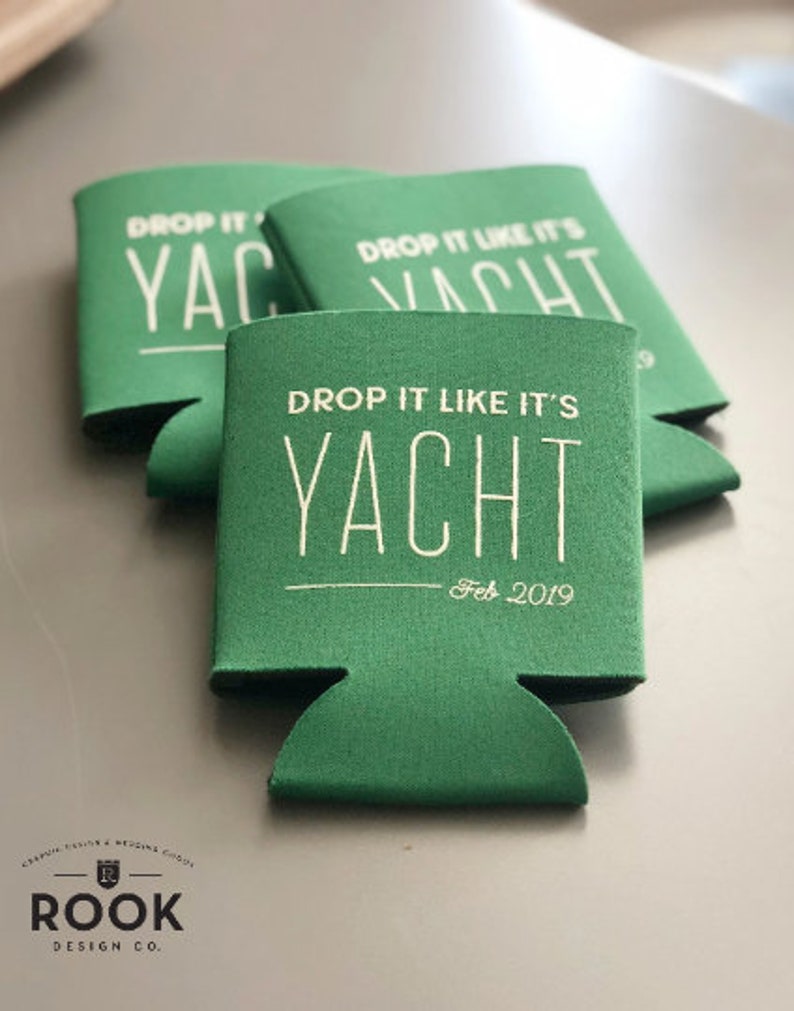 Sailing trip memento, forty aboardy can coolers, boat birthday party, drop it like its yacht, boat trip gift, boat trip can cooler K0161 image 5