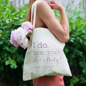 I Do Me Too Lets Party Wedding Tote bag, destination wedding canvas bag, bridal party tote bag, wedding tote, welcome bag, bachelorette gift