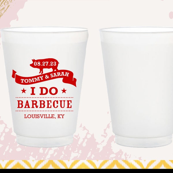 I Do BBQ couples shower, bbq shower, bbq party favors, couples shower cups, I Do BBQ theme, bbq party favor, bbq event stadium cups C0151