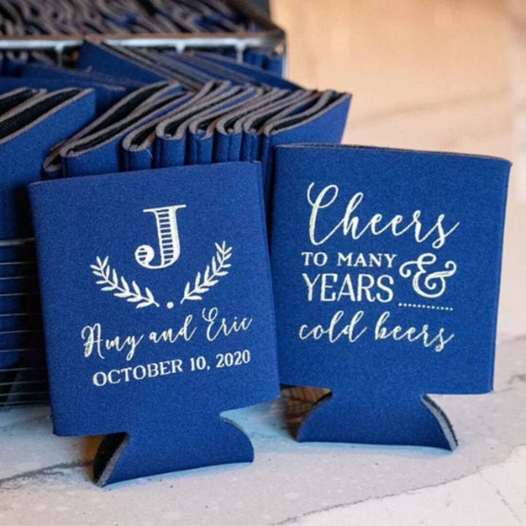 Cheers to Many Years and Cold Beers, Wedding Can Coolers, Party Can